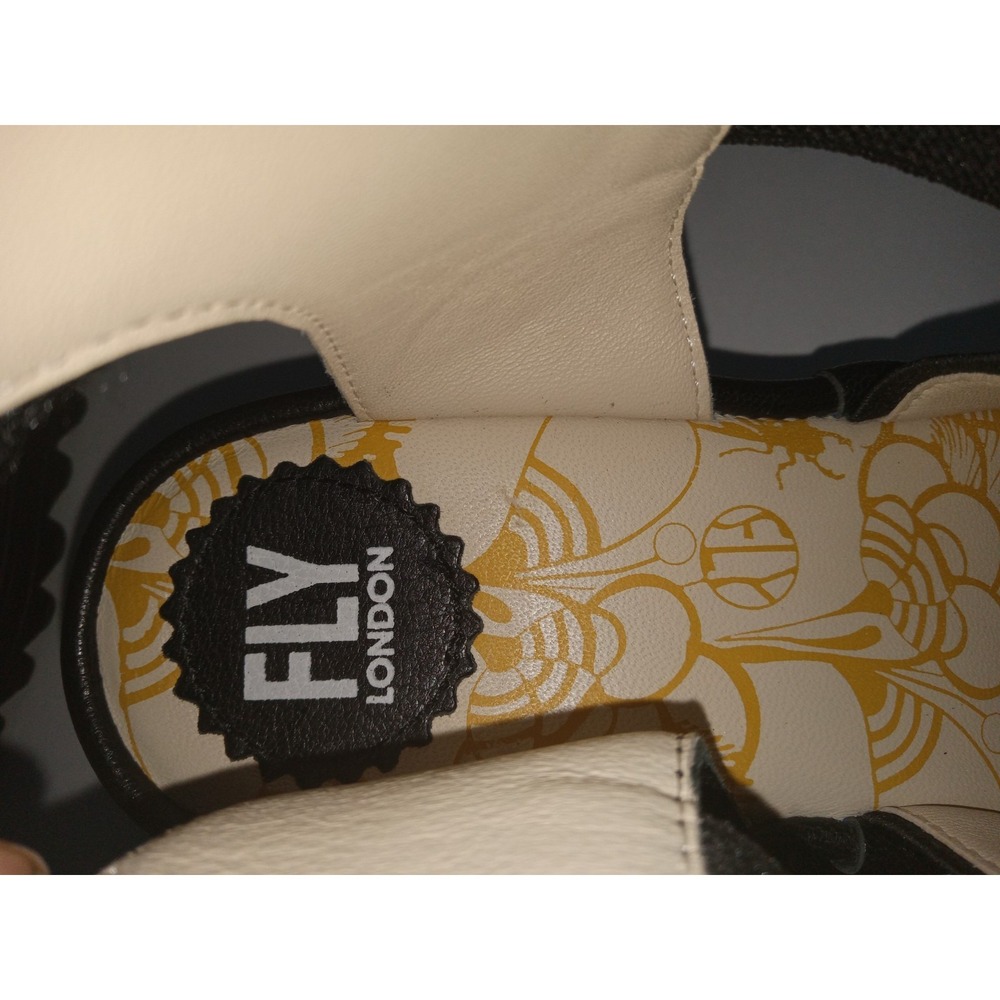 Fly London Strappy Black Wedge Sandals Women's Size 39 US 8 - Picture 11 of 11
